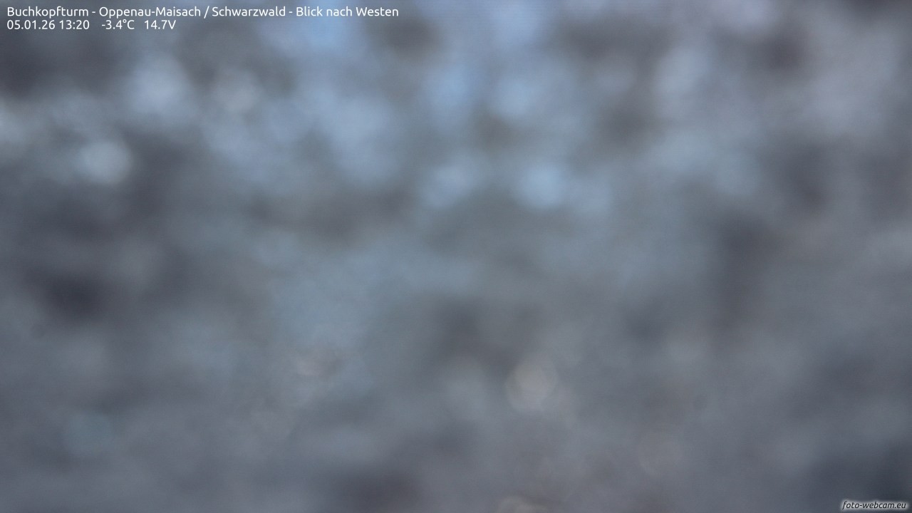 Archiv Foto Webcam Buchkopfturm - Oppenau-Maisach/Schwarzwald - Blick nach Westen