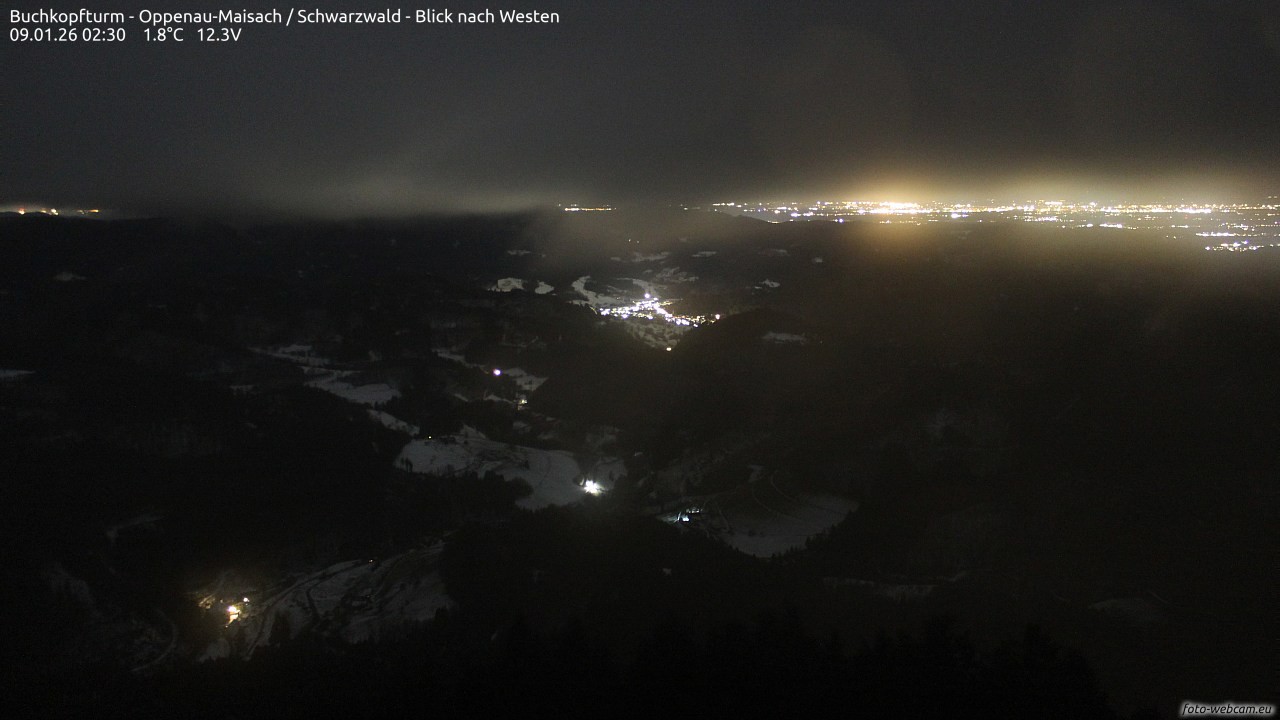 Archiv Foto Webcam Buchkopfturm - Oppenau-Maisach/Schwarzwald - Blick nach Westen