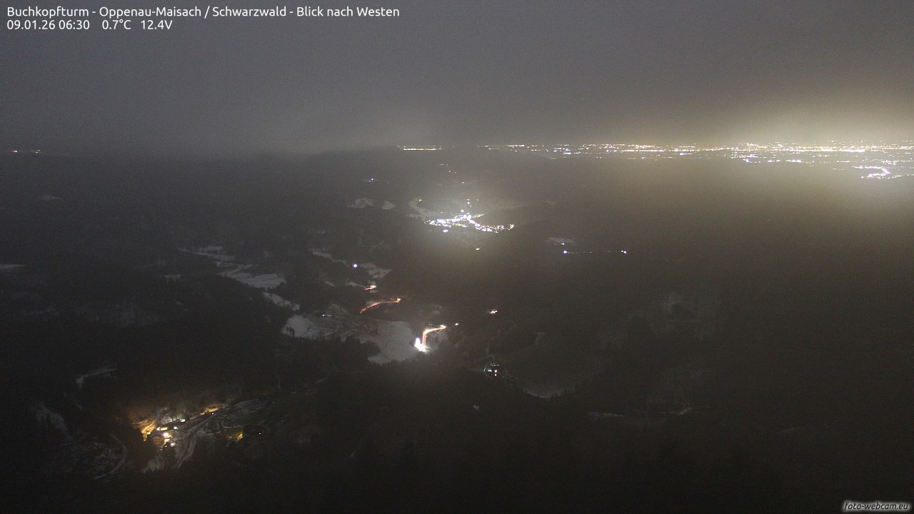 Archiv Foto Webcam Buchkopfturm - Oppenau-Maisach/Schwarzwald - Blick nach Westen