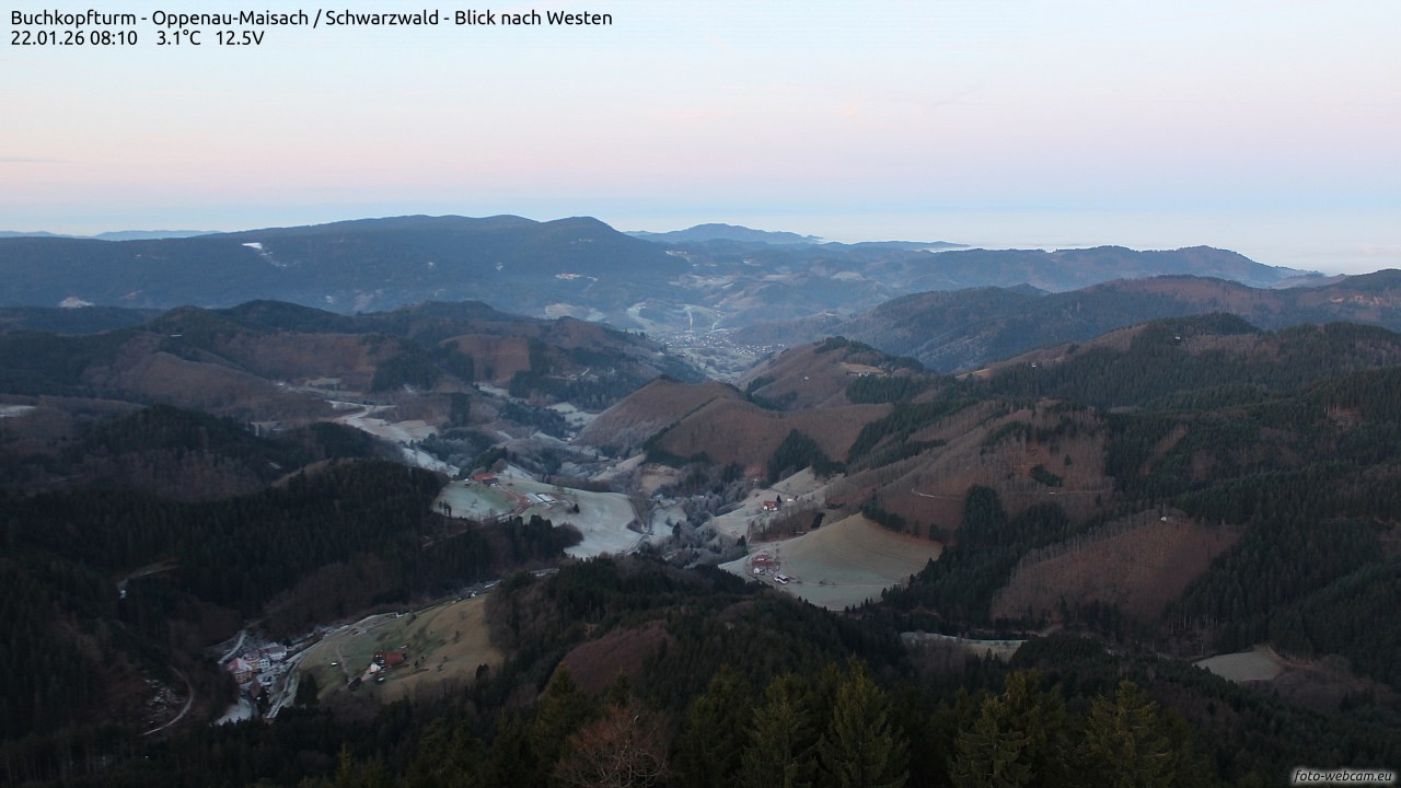 Archiv Foto Webcam Buchkopfturm - Oppenau-Maisach/Schwarzwald - Blick nach Westen