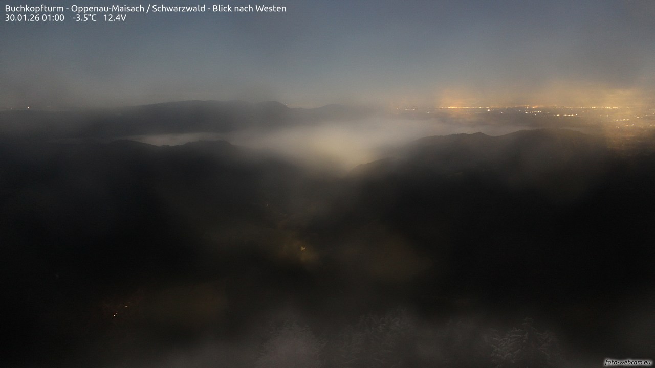 Archiv Foto Webcam Buchkopfturm - Oppenau-Maisach/Schwarzwald - Blick nach Westen