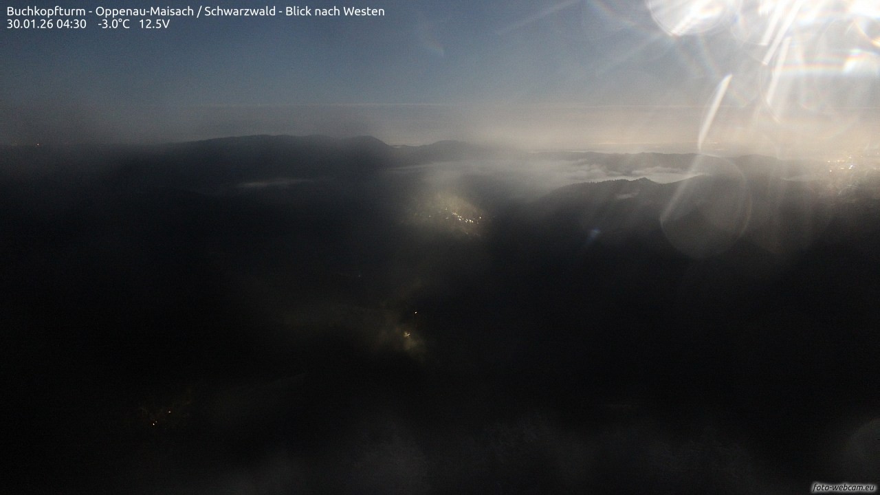 Archiv Foto Webcam Buchkopfturm - Oppenau-Maisach/Schwarzwald - Blick nach Westen