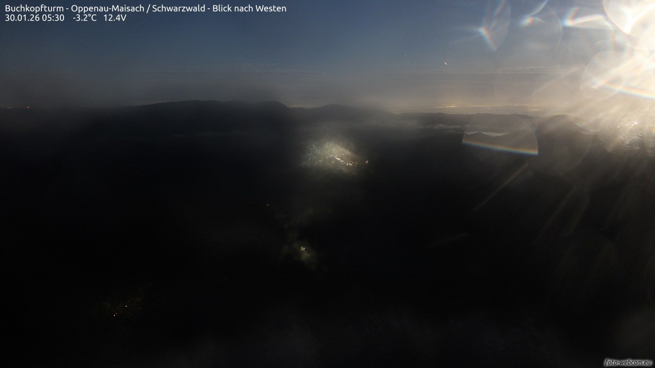 Archiv Foto Webcam Buchkopfturm - Oppenau-Maisach/Schwarzwald - Blick nach Westen