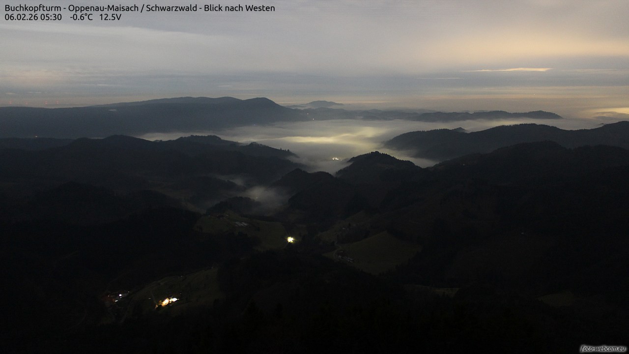 Archiv Foto Webcam Buchkopfturm - Oppenau-Maisach/Schwarzwald - Blick nach Westen