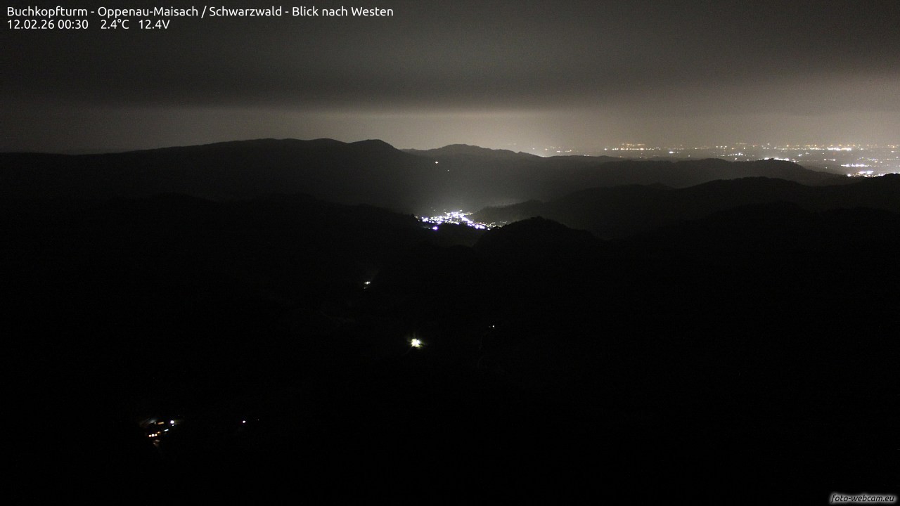Archiv Foto Webcam Buchkopfturm - Oppenau-Maisach/Schwarzwald - Blick nach Westen
