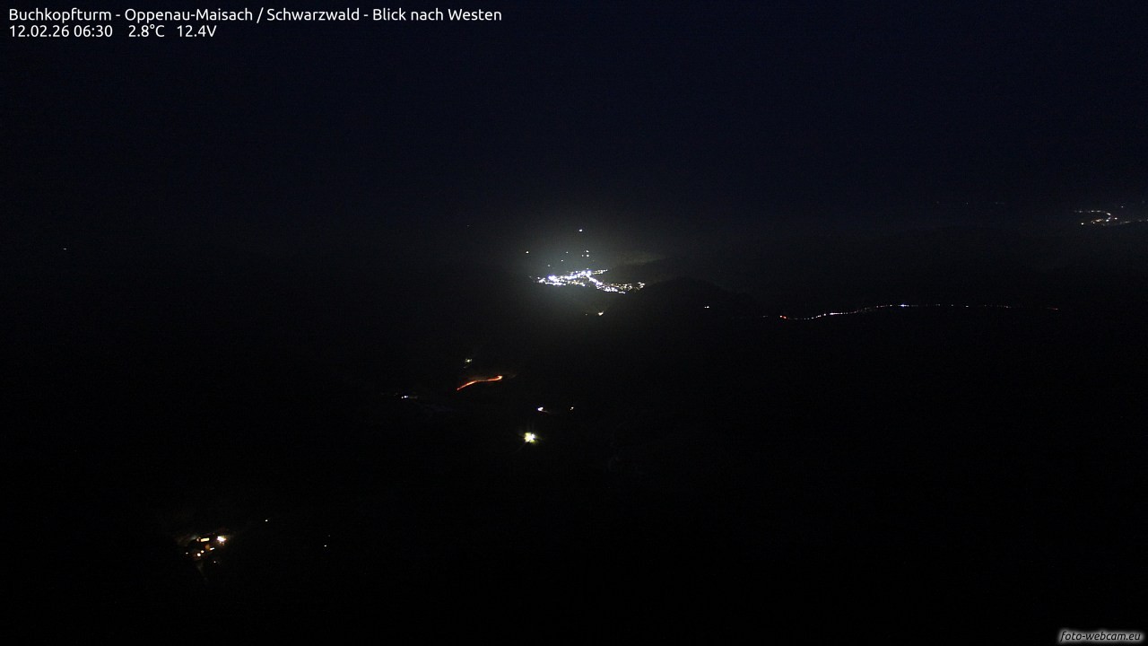 Archiv Foto Webcam Buchkopfturm - Oppenau-Maisach/Schwarzwald - Blick nach Westen