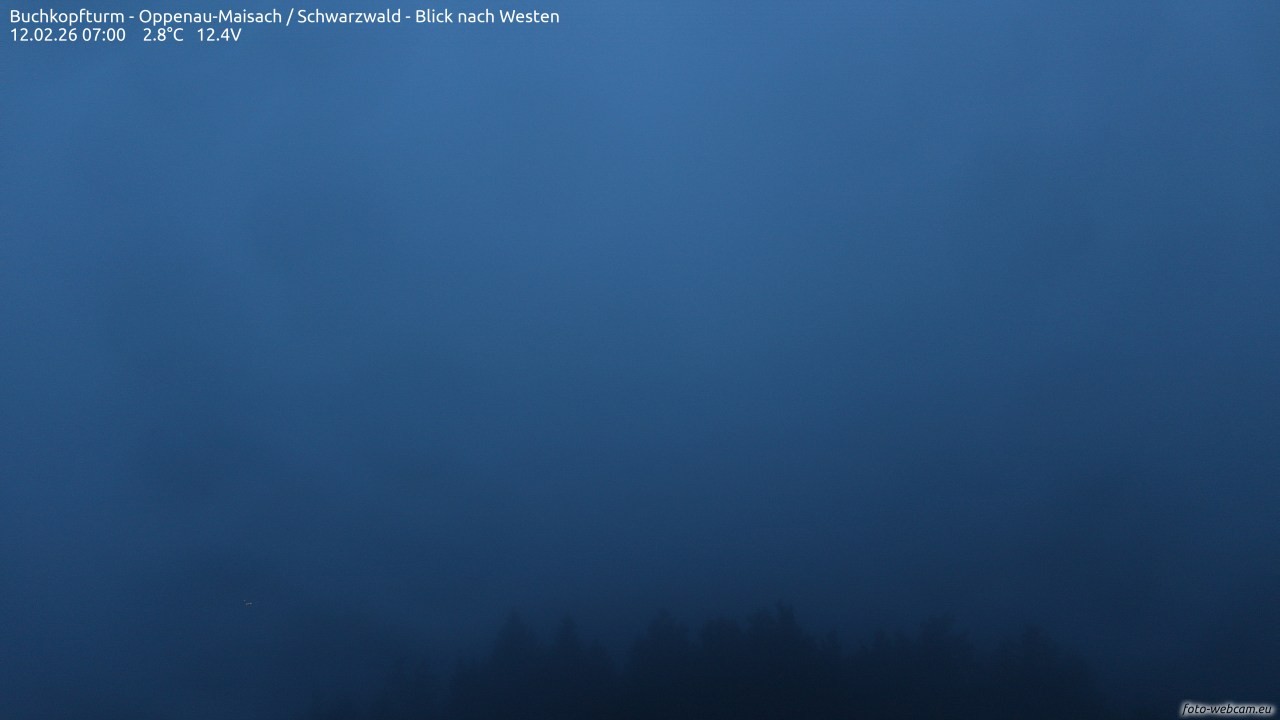 Archiv Foto Webcam Buchkopfturm - Oppenau-Maisach/Schwarzwald - Blick nach Westen