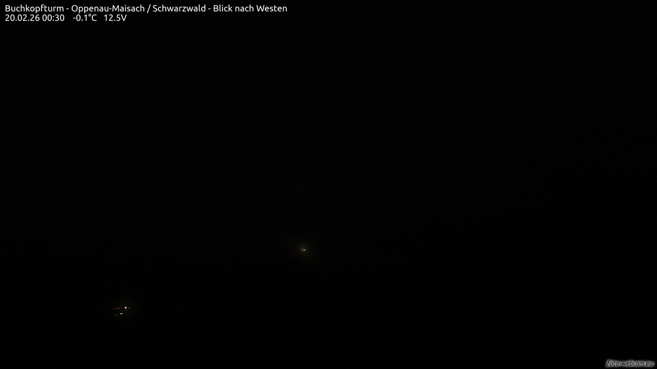 Archived image Webcam Buchkopfturm - Oppenau-Maisach/Black Forest - View to the West