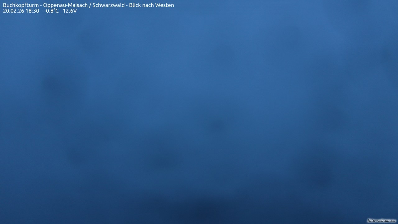 Archived image Webcam Buchkopfturm - Oppenau-Maisach/Black Forest - View to the West