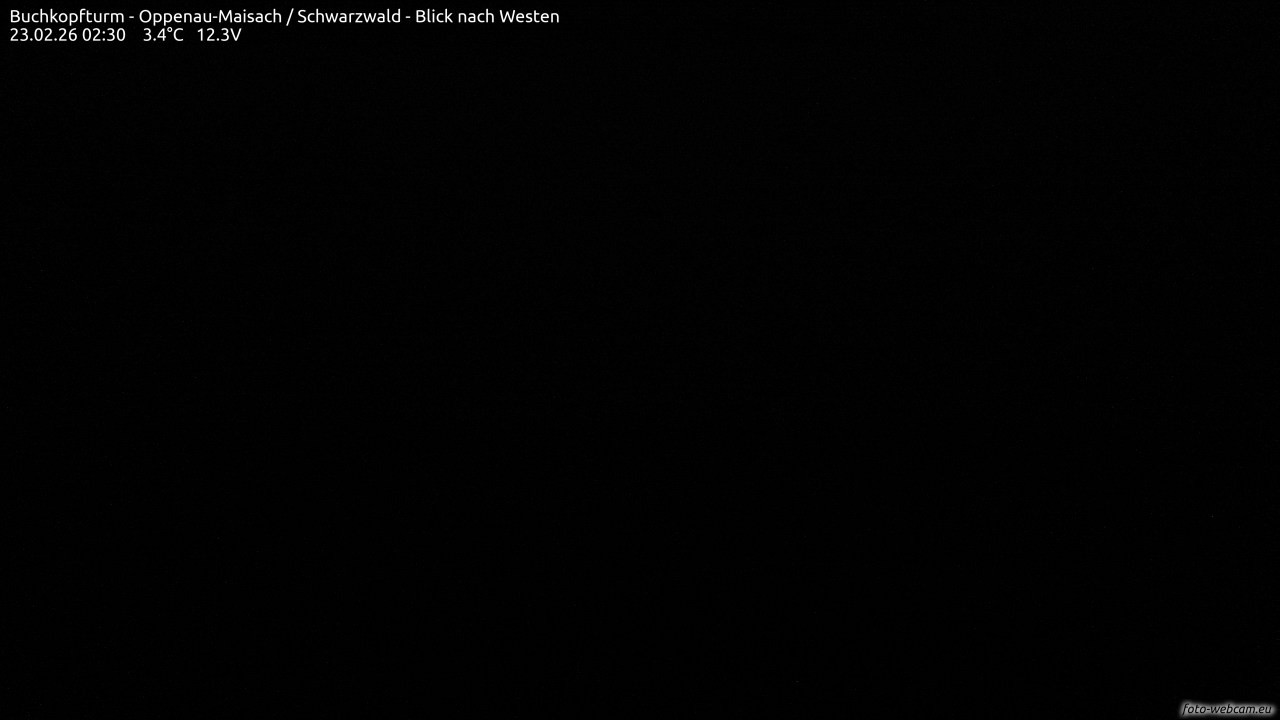 Archived image Webcam Buchkopfturm - Oppenau-Maisach/Black Forest - View to the West