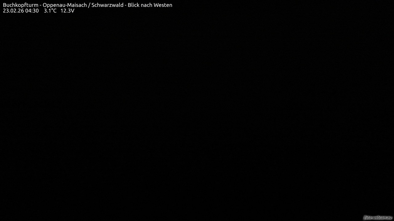 Archived image Webcam Buchkopfturm - Oppenau-Maisach/Black Forest - View to the West