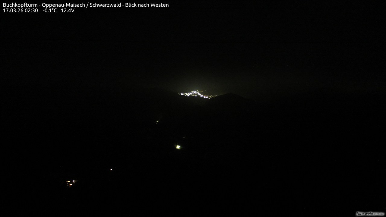 Archiv Foto Webcam Buchkopfturm - Oppenau-Maisach/Schwarzwald - Blick nach Westen
