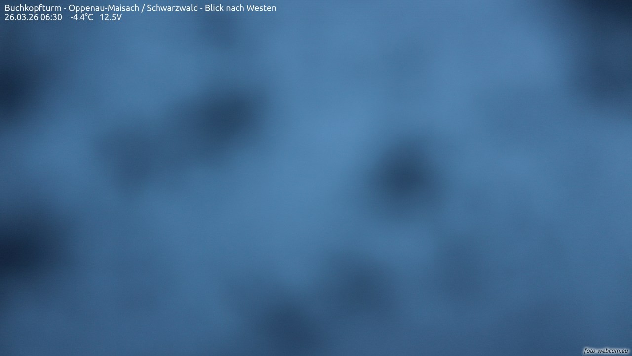 Archiv Foto Webcam Buchkopfturm - Oppenau-Maisach/Schwarzwald - Blick nach Westen