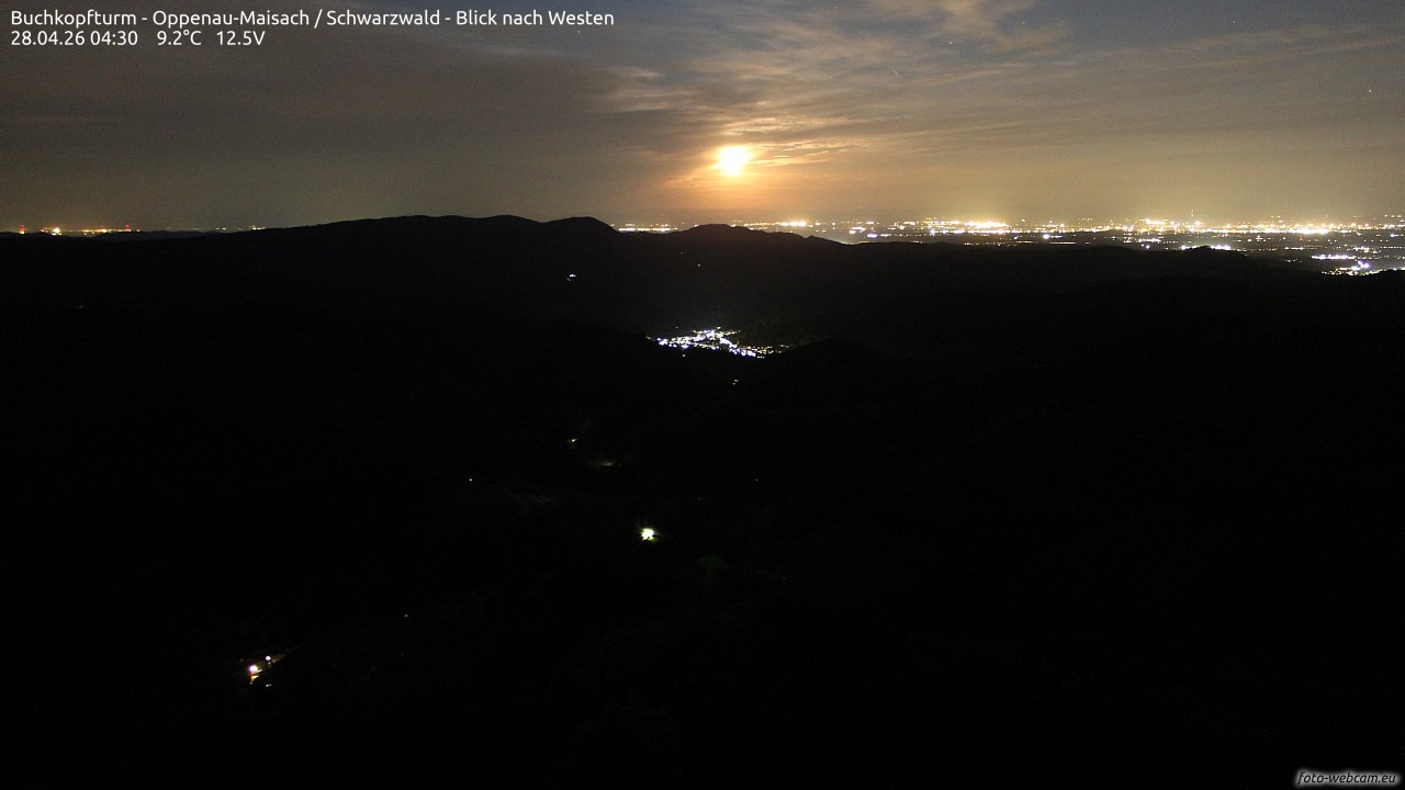 Archiv Foto Webcam Buchkopfturm - Oppenau-Maisach/Schwarzwald - Blick nach Westen