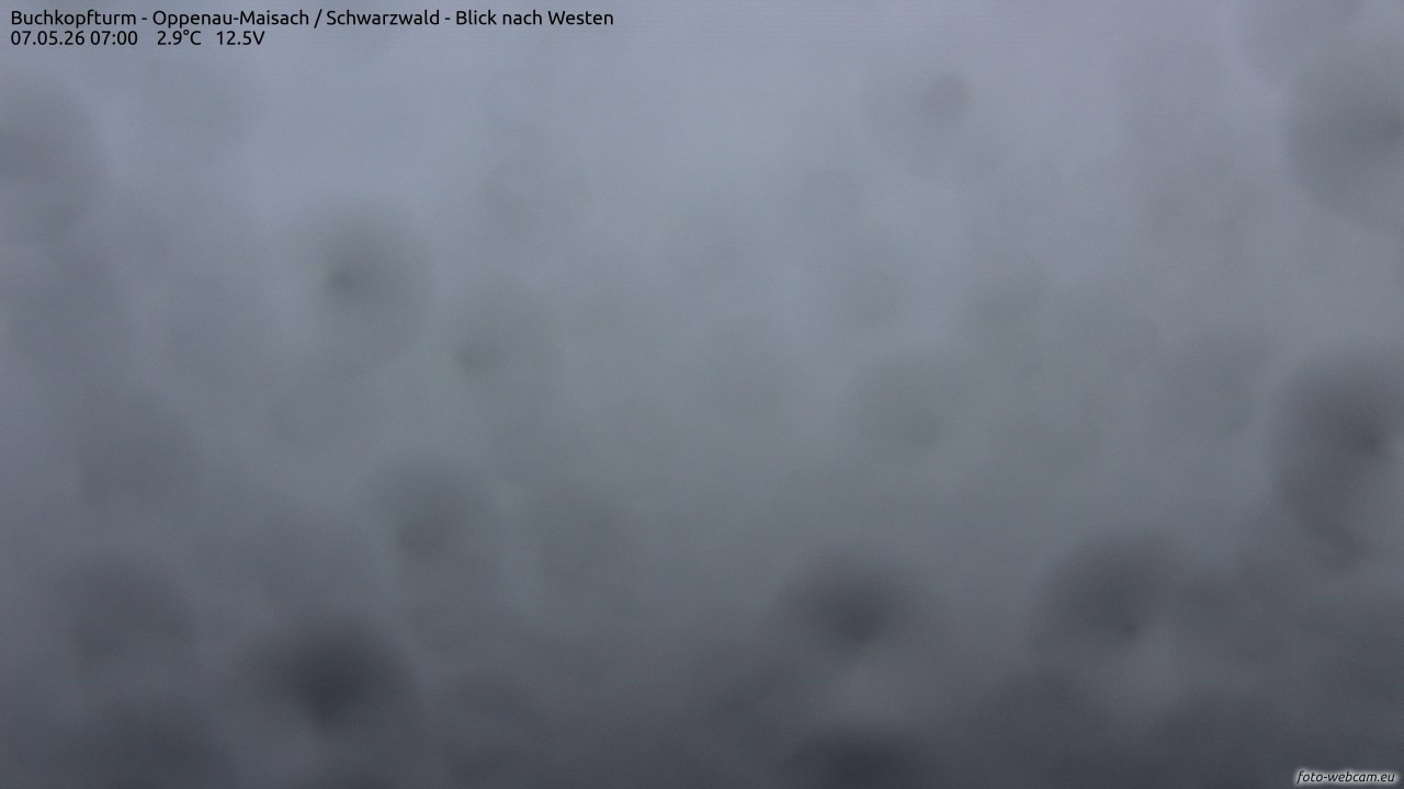 Archiv Foto Webcam Buchkopfturm - Oppenau-Maisach/Schwarzwald - Blick nach Westen