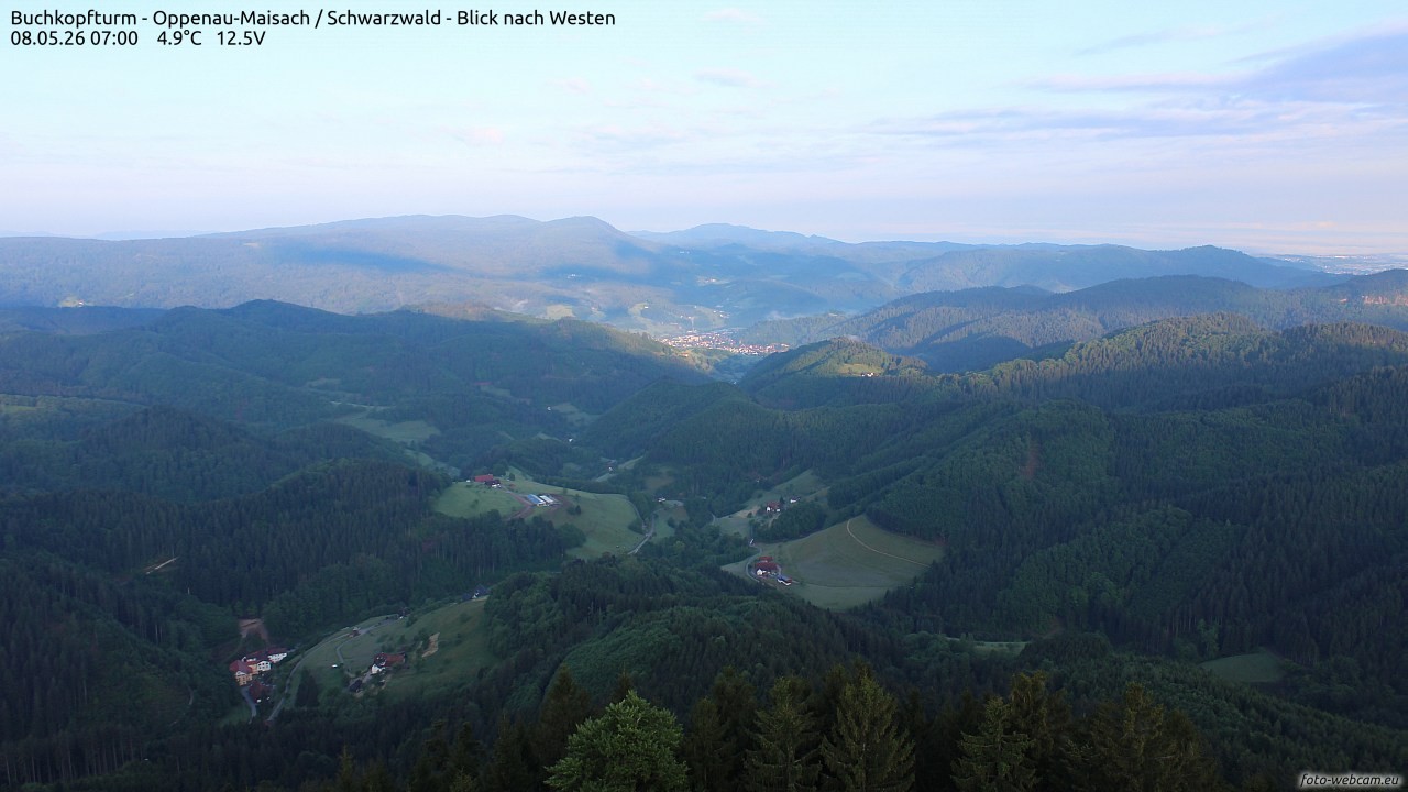Archiv Foto Webcam Buchkopfturm - Oppenau-Maisach/Schwarzwald - Blick nach Westen
