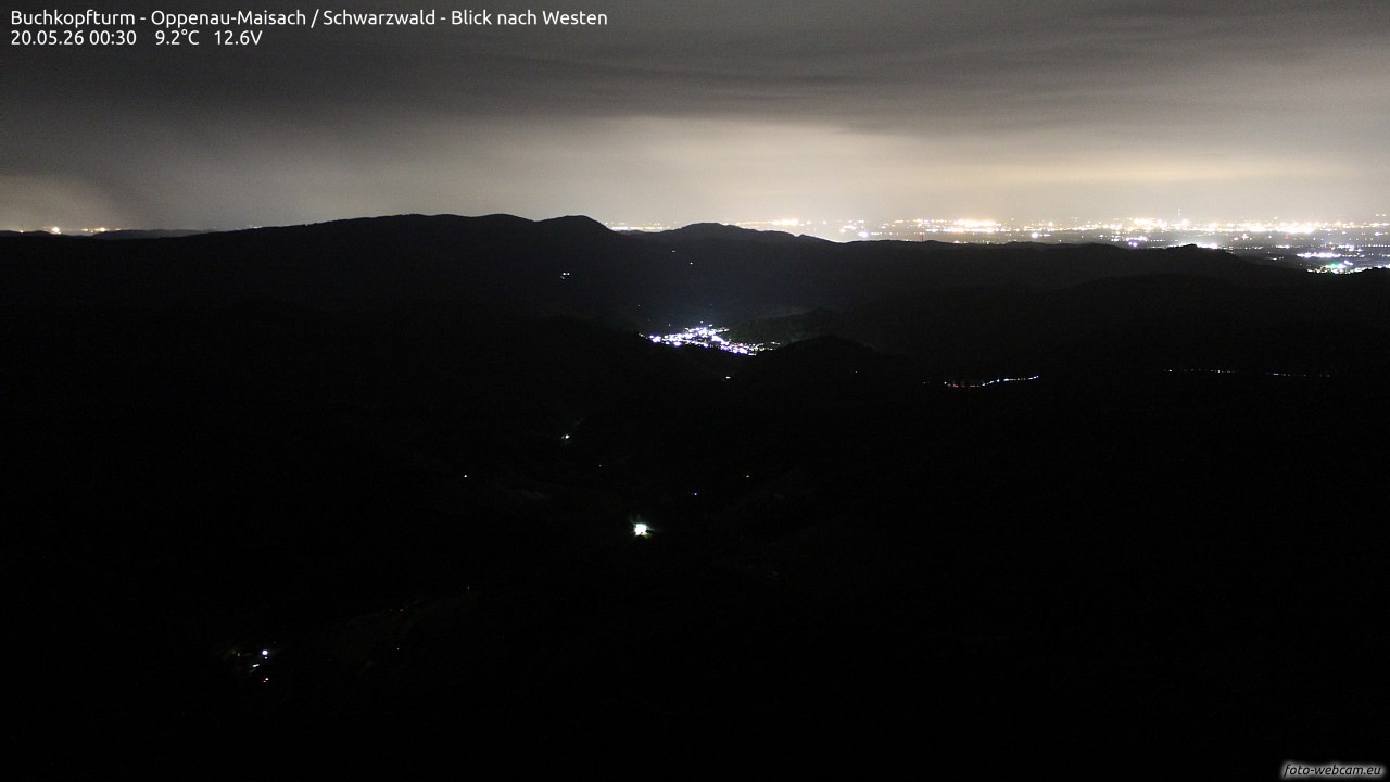 Archiv Foto Webcam Buchkopfturm - Oppenau-Maisach/Schwarzwald - Blick nach Westen