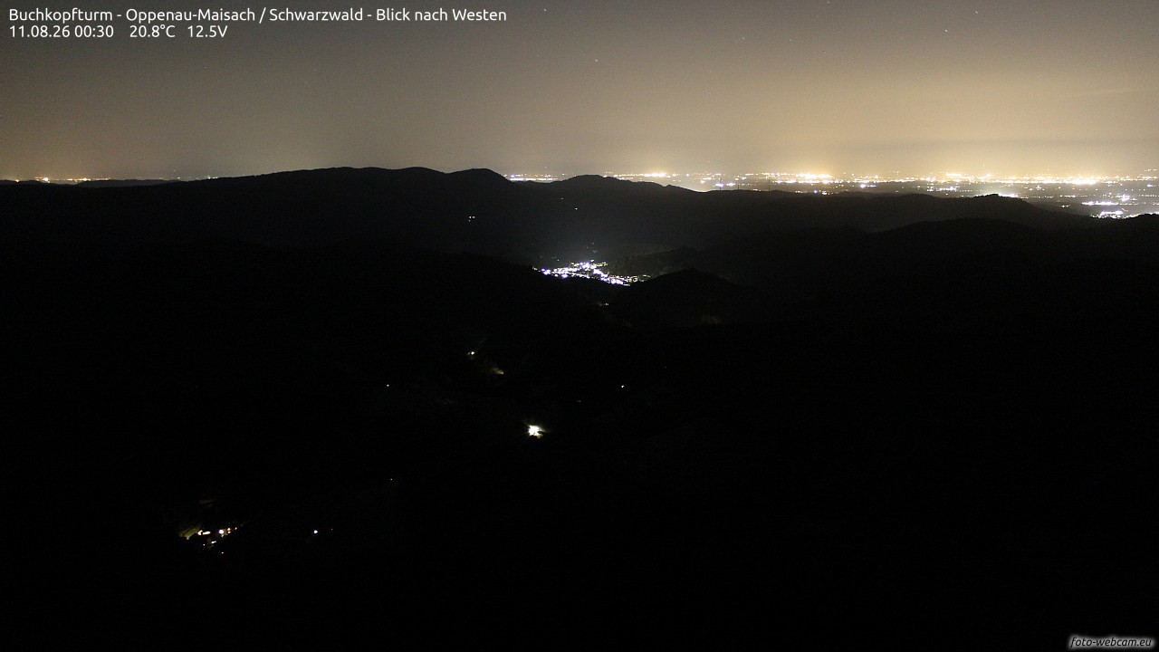 Archiv Foto Webcam Buchkopfturm - Oppenau-Maisach/Schwarzwald - Blick nach Westen