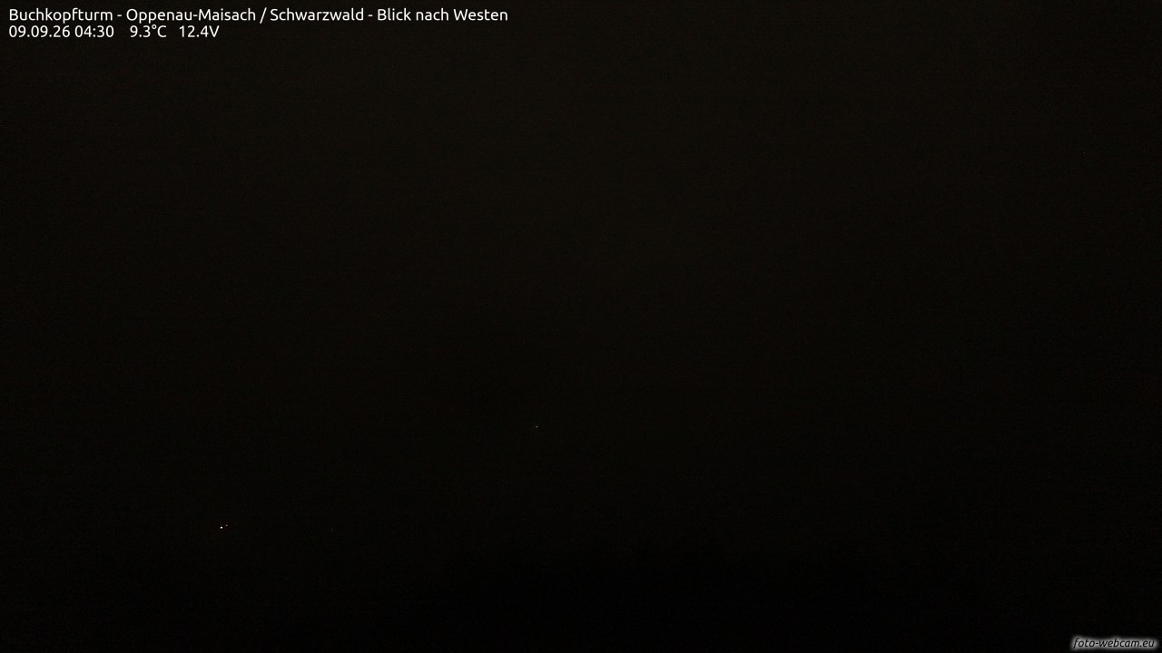Archived image Webcam Buchkopfturm - Oppenau-Maisach/Black Forest - View to the West