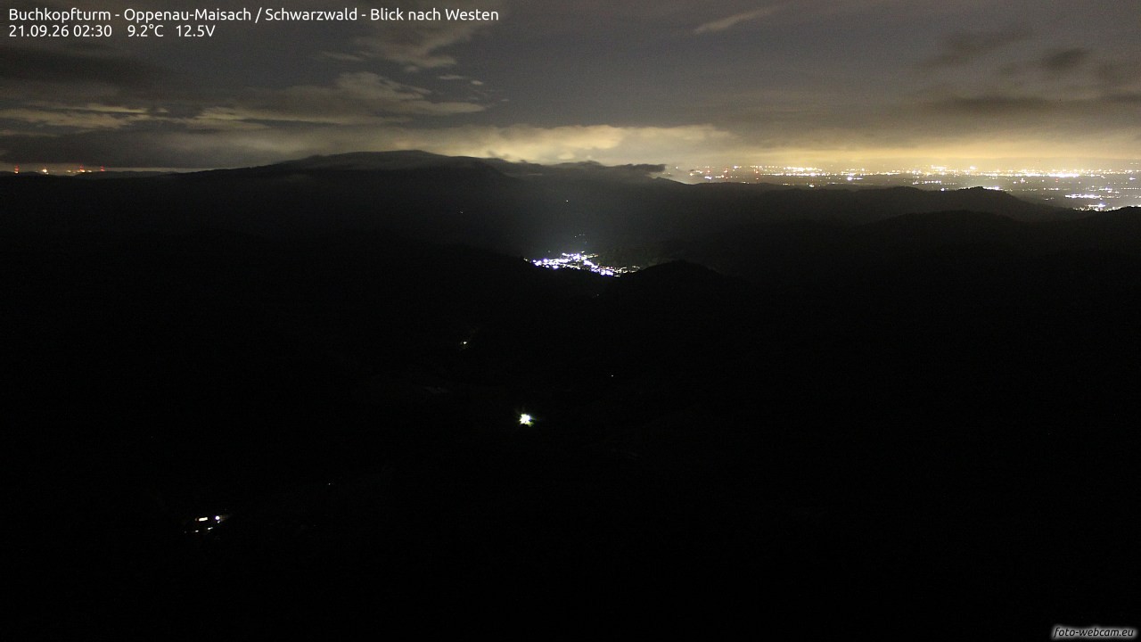 Archiv Foto Webcam Buchkopfturm - Oppenau-Maisach/Schwarzwald - Blick nach Westen