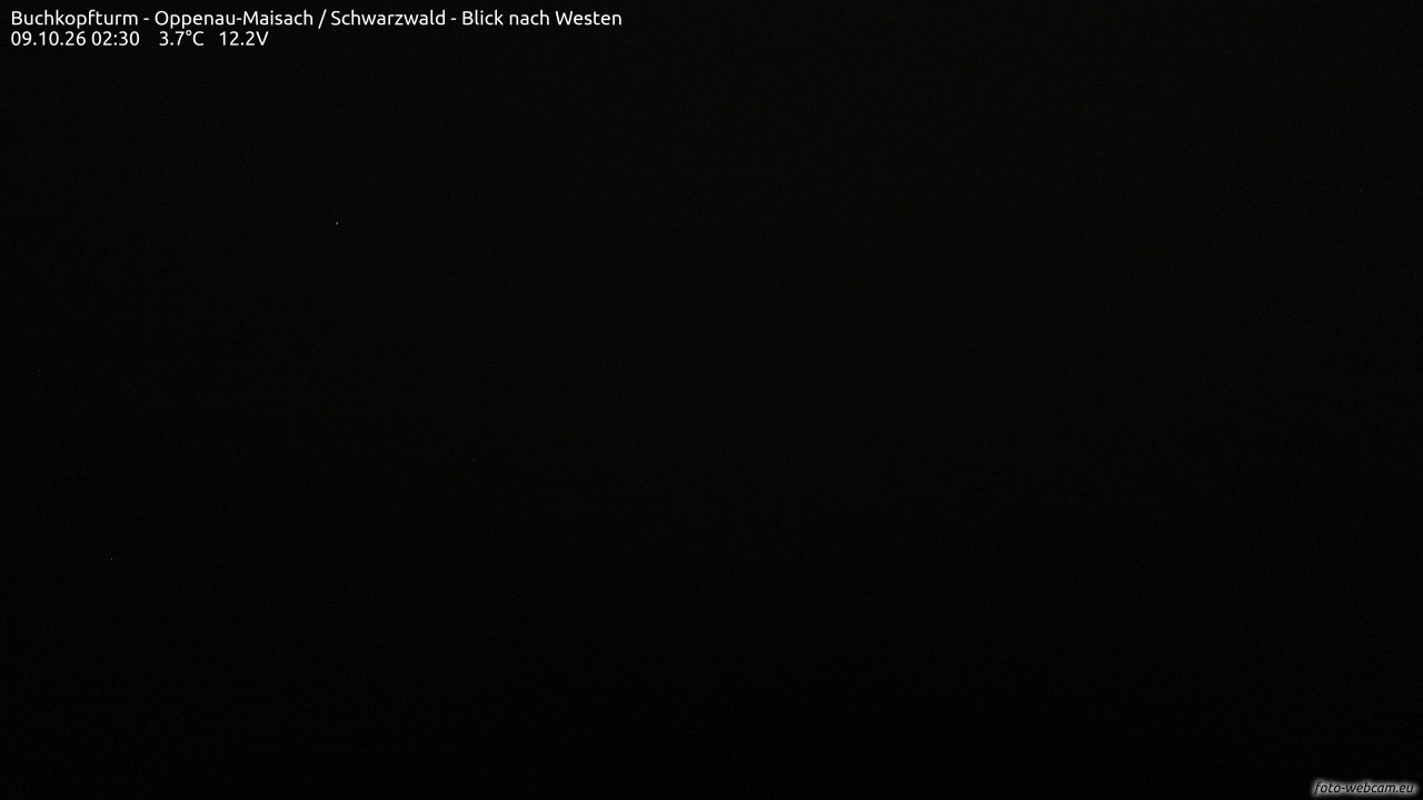 Archived image Webcam Buchkopfturm - Oppenau-Maisach/Black Forest - View to the West