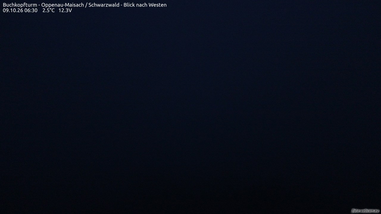 Archived image Webcam Buchkopfturm - Oppenau-Maisach/Black Forest - View to the West