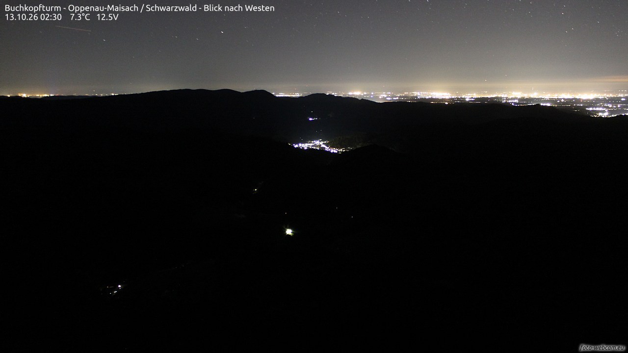 Archiv Foto Webcam Buchkopfturm - Oppenau-Maisach/Schwarzwald - Blick nach Westen