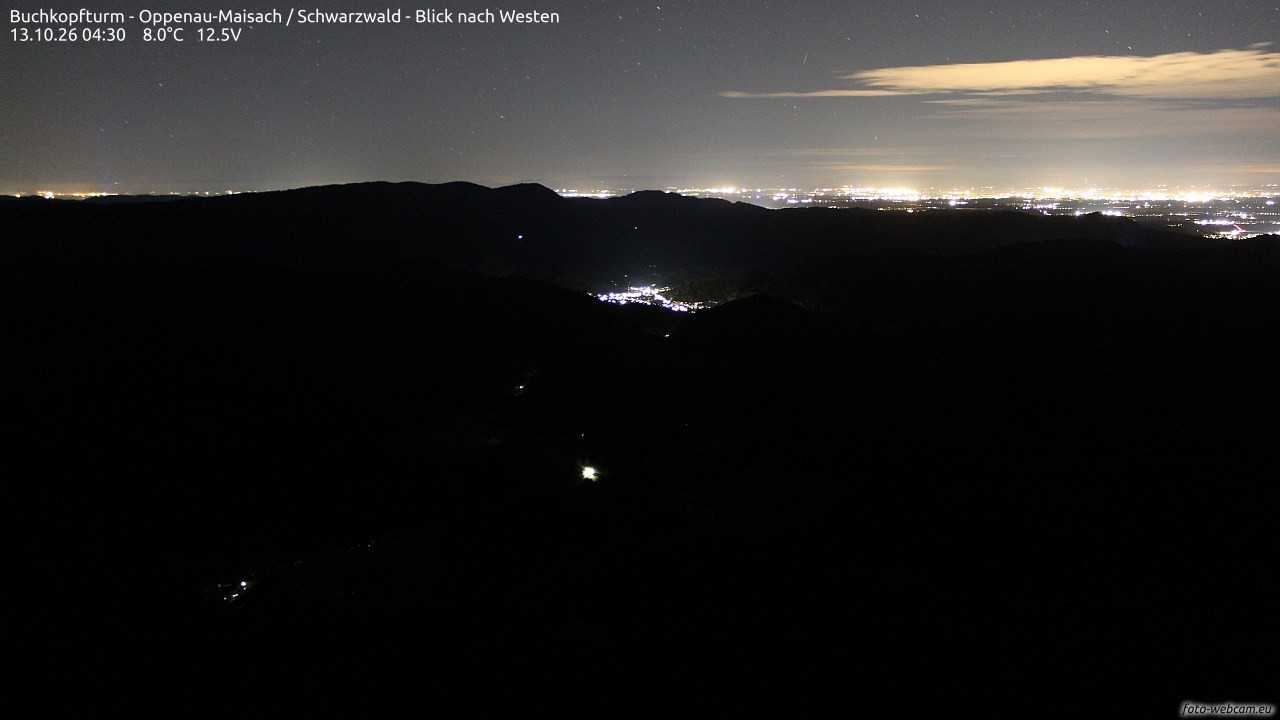 Archiv Foto Webcam Buchkopfturm - Oppenau-Maisach/Schwarzwald - Blick nach Westen