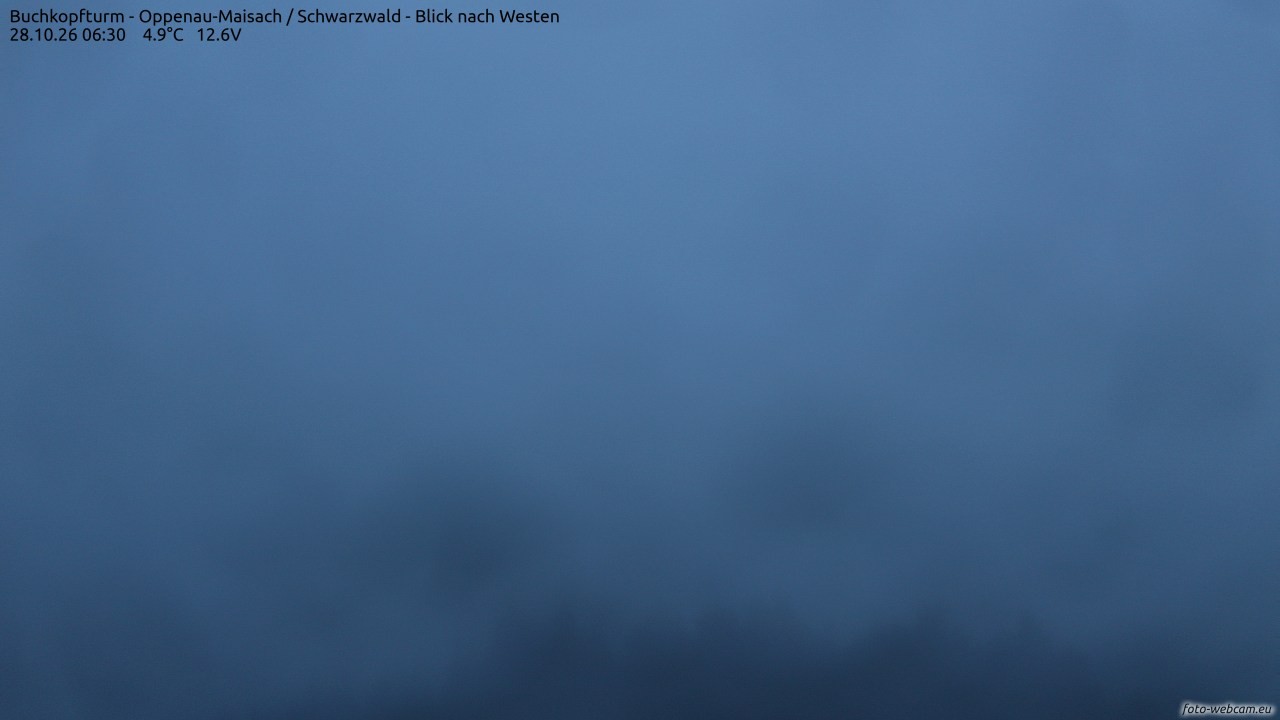 Archiv Foto Webcam Buchkopfturm - Oppenau-Maisach/Schwarzwald - Blick nach Westen