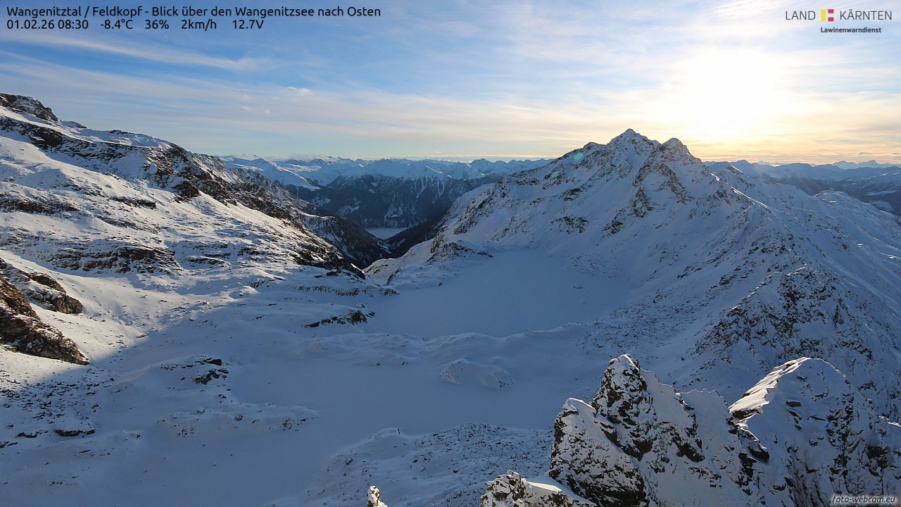 Archiv Foto Webcam Feldkopf - Blick über den Wangenitzsee nach Osten