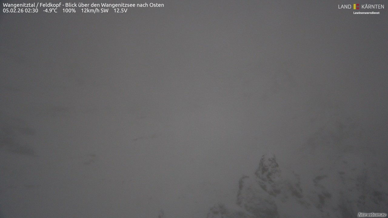 Archiv Foto Webcam Feldkopf - Blick über den Wangenitzsee nach Osten