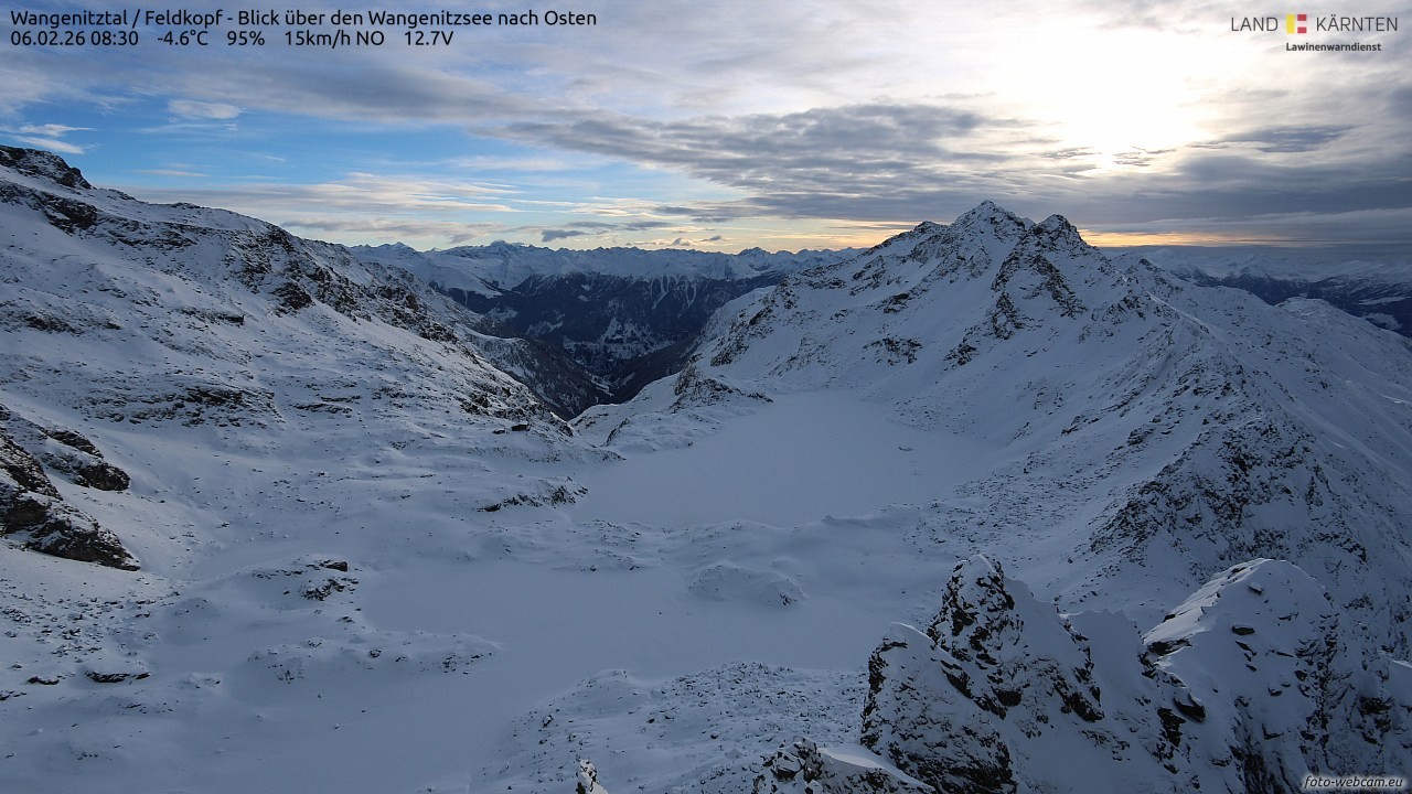 Archiv Foto Webcam Feldkopf - Blick über den Wangenitzsee nach Osten