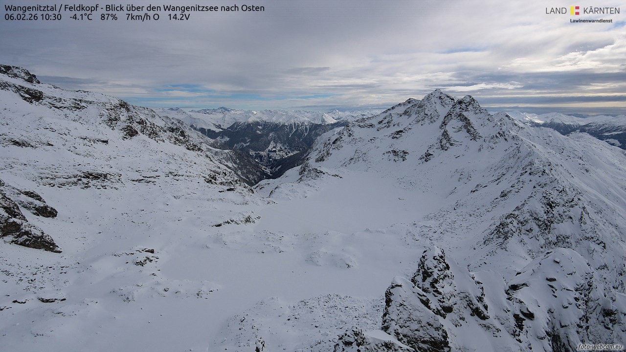 Archiv Foto Webcam Feldkopf - Blick über den Wangenitzsee nach Osten