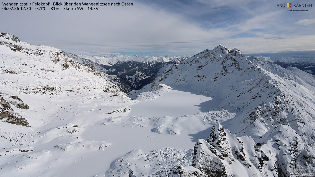 Archiv Foto Webcam Feldkopf - Blick über den Wangenitzsee nach Osten