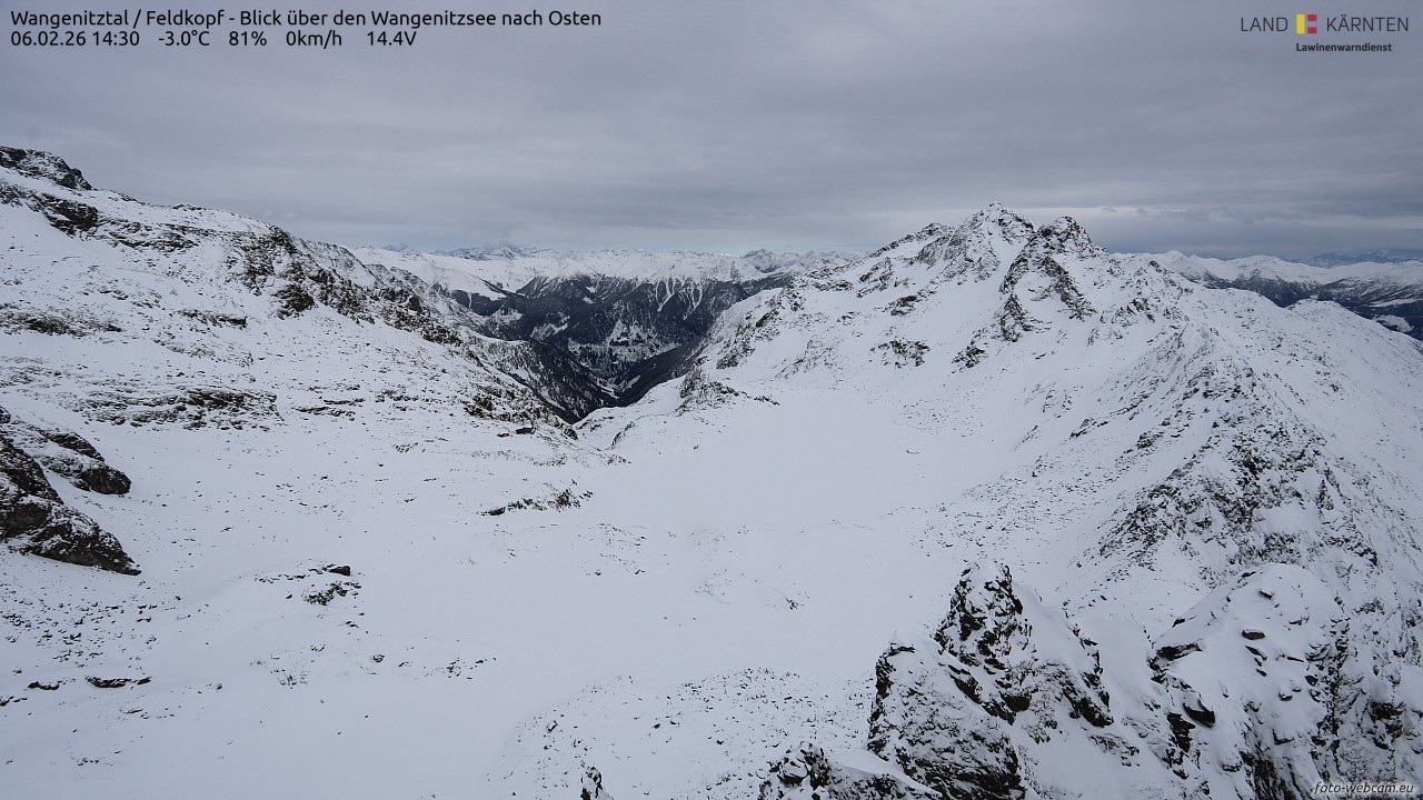 Archiv Foto Webcam Feldkopf - Blick über den Wangenitzsee nach Osten