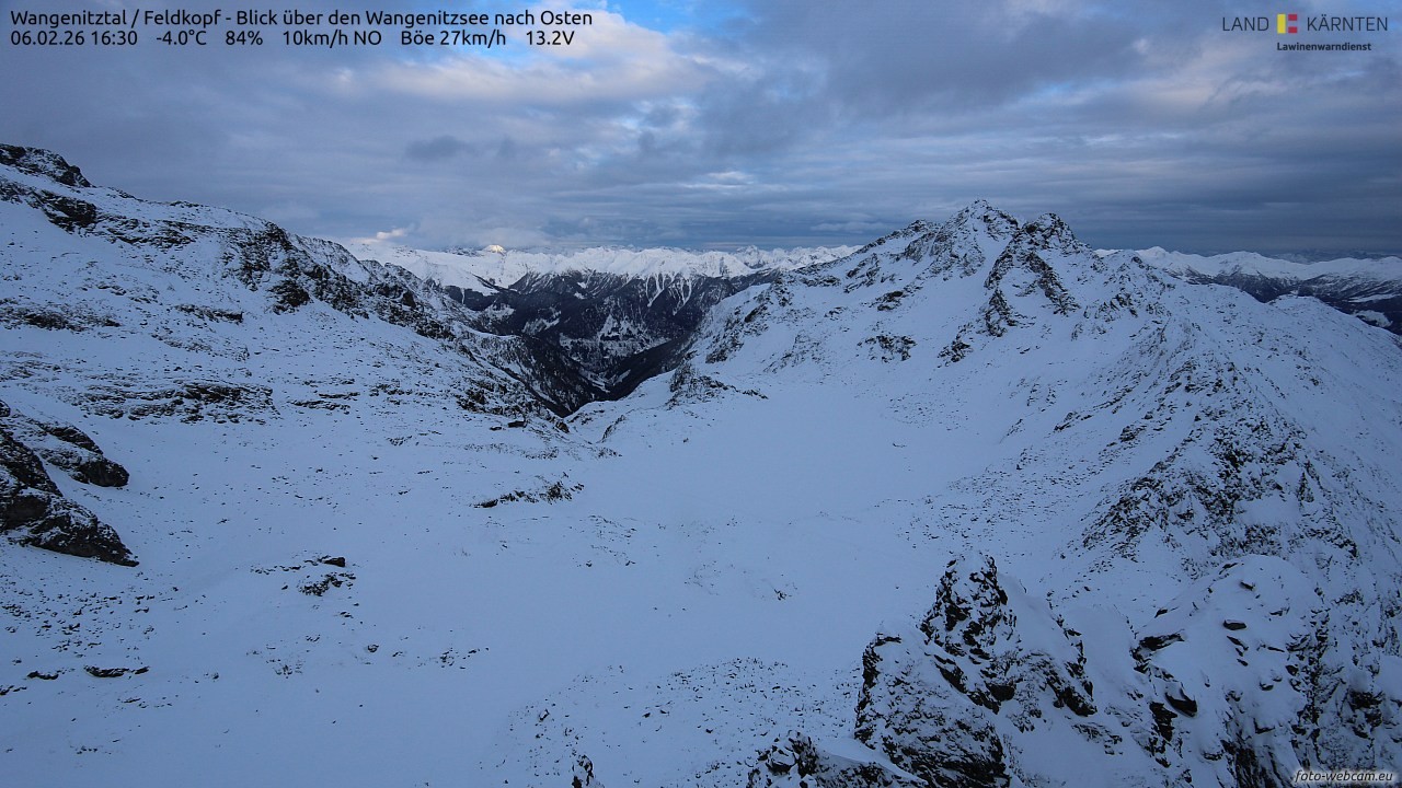 Archiv Foto Webcam Feldkopf - Blick über den Wangenitzsee nach Osten