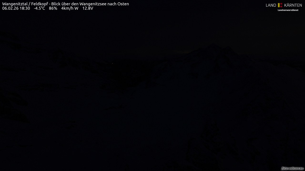 Archiv Foto Webcam Feldkopf - Blick über den Wangenitzsee nach Osten