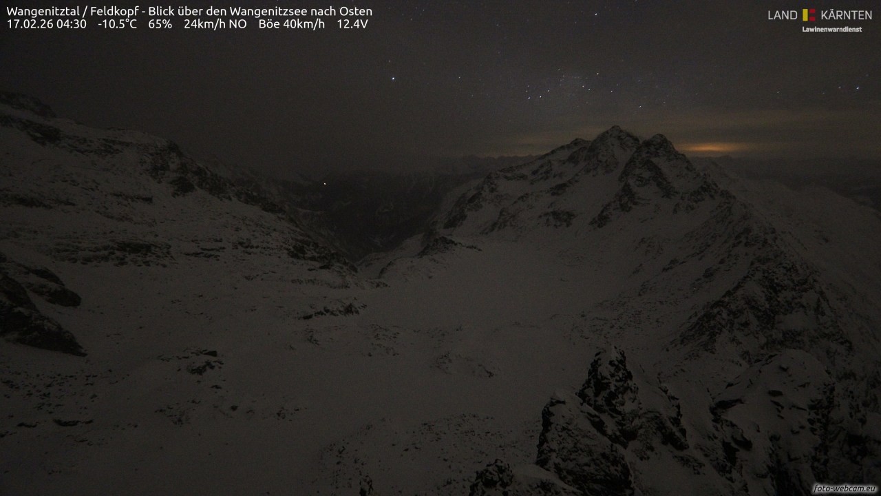 Archiv Foto Webcam Feldkopf - Blick über den Wangenitzsee nach Osten