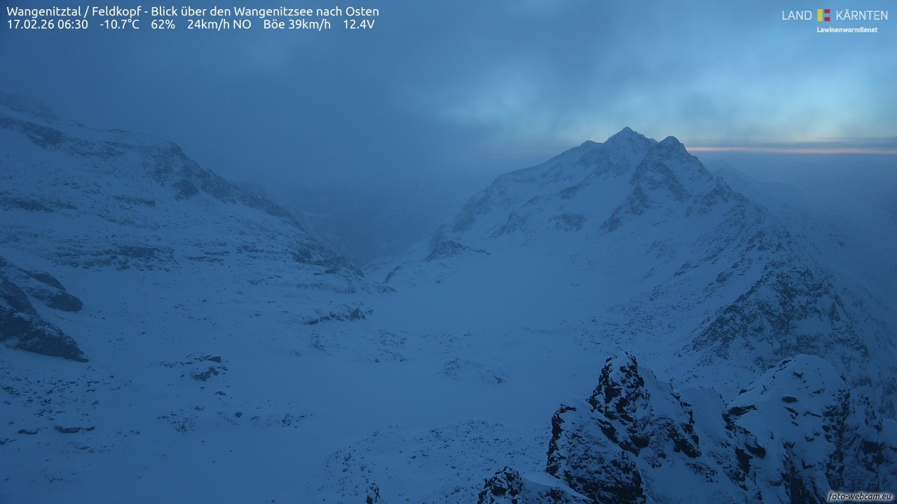 Archiv Foto Webcam Feldkopf - Blick über den Wangenitzsee nach Osten