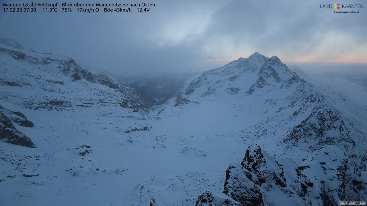 Archiv Foto Webcam Feldkopf - Blick über den Wangenitzsee nach Osten