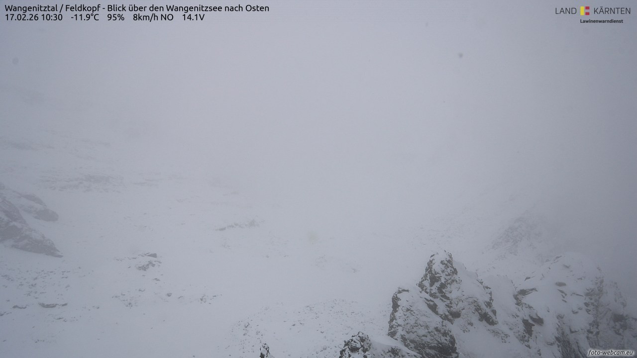 Archiv Foto Webcam Feldkopf - Blick über den Wangenitzsee nach Osten