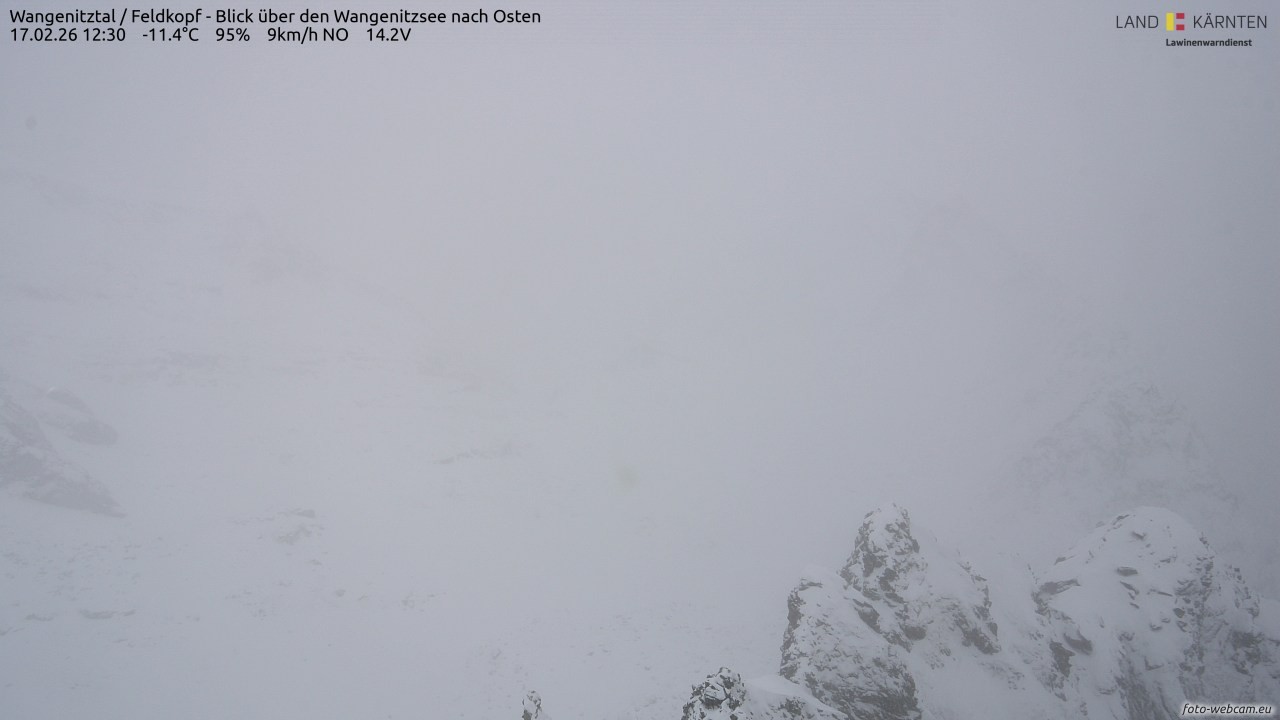 Archiv Foto Webcam Feldkopf - Blick über den Wangenitzsee nach Osten