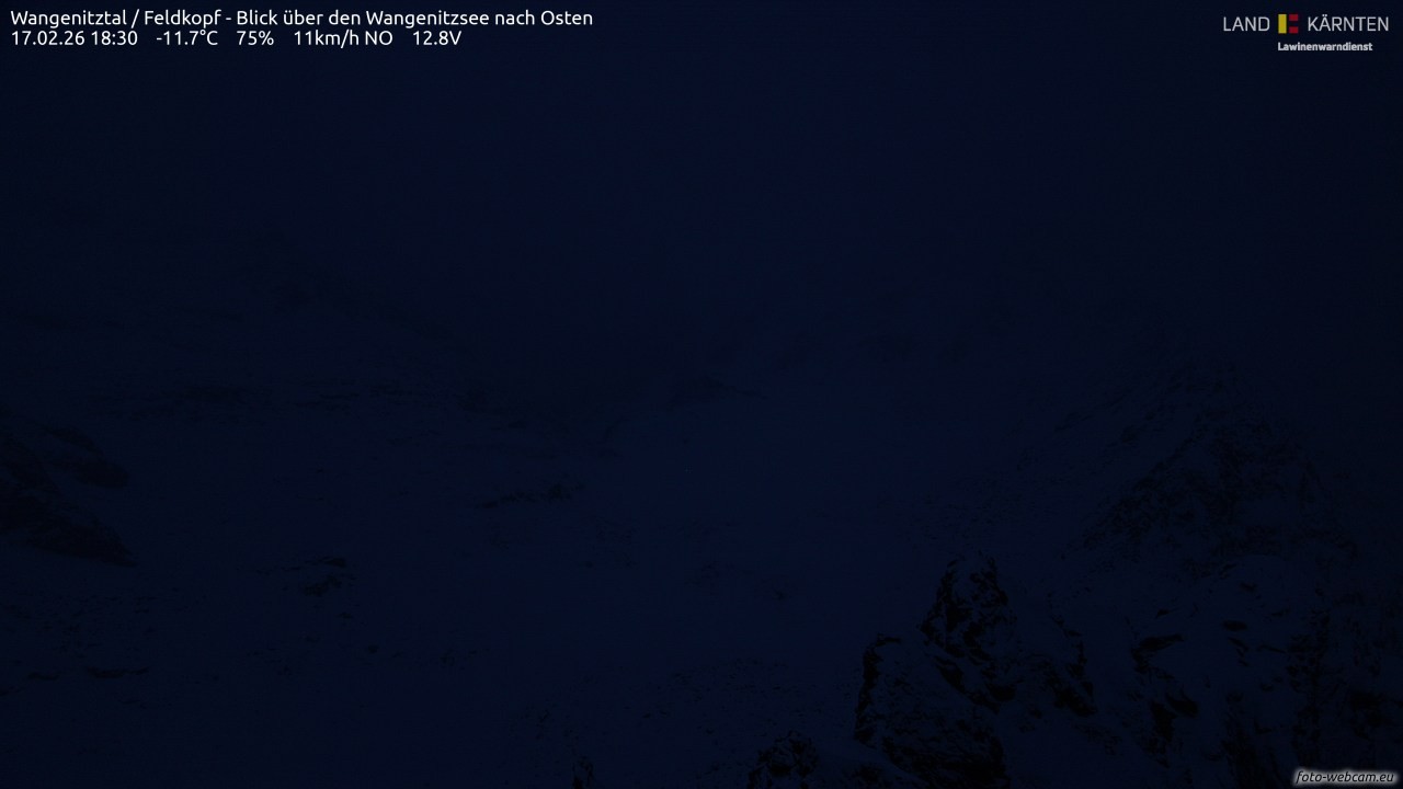 Archiv Foto Webcam Feldkopf - Blick über den Wangenitzsee nach Osten