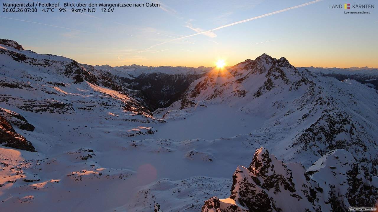 Archived image Webcam Feldkopf Wangenitztal - View to the East
