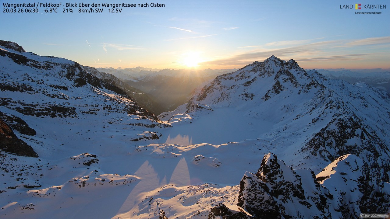 Archived image Webcam Feldkopf Wangenitztal - View to the East