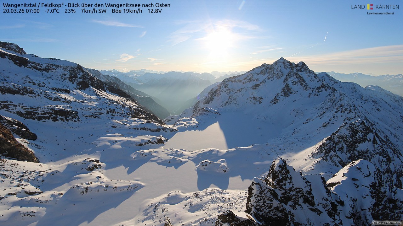 Archived image Webcam Feldkopf Wangenitztal - View to the East