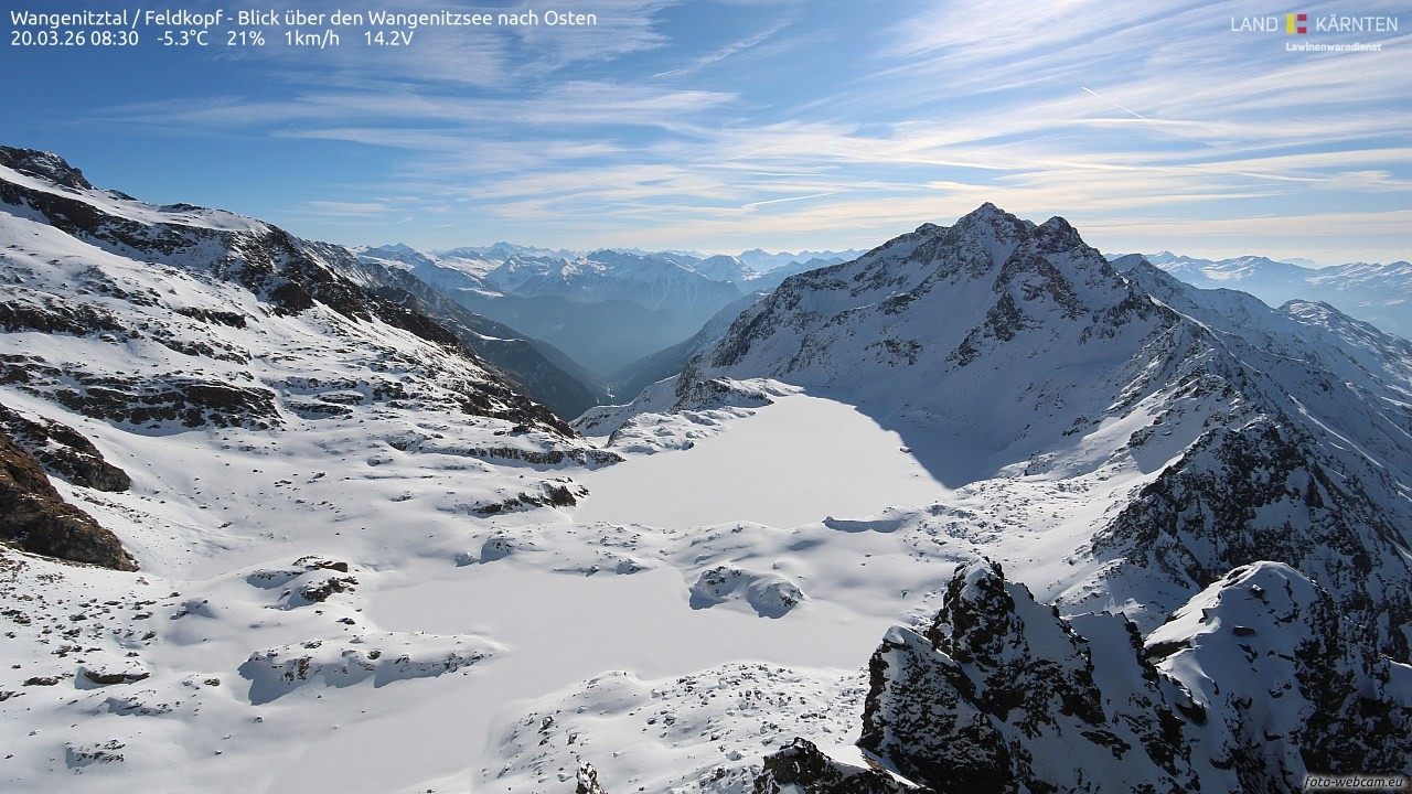 Archived image Webcam Feldkopf Wangenitztal - View to the East