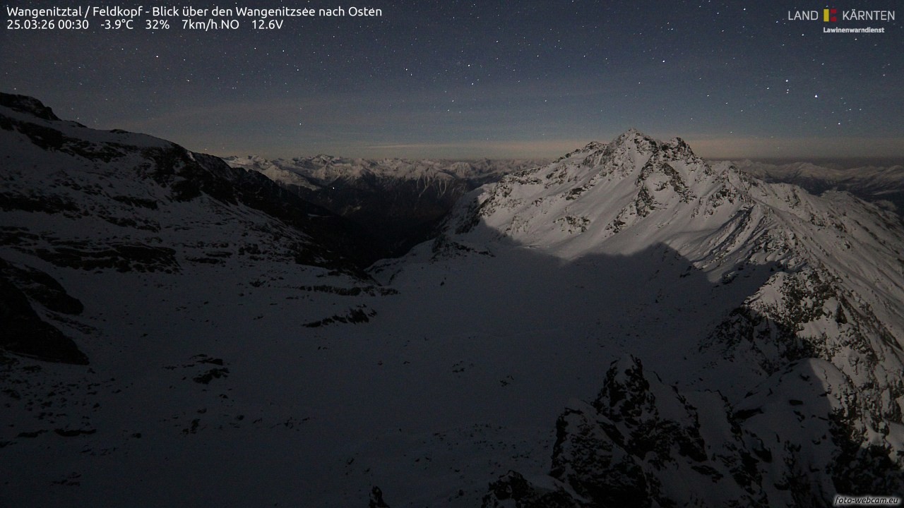 Archiv Foto Webcam Feldkopf - Blick über den Wangenitzsee nach Osten