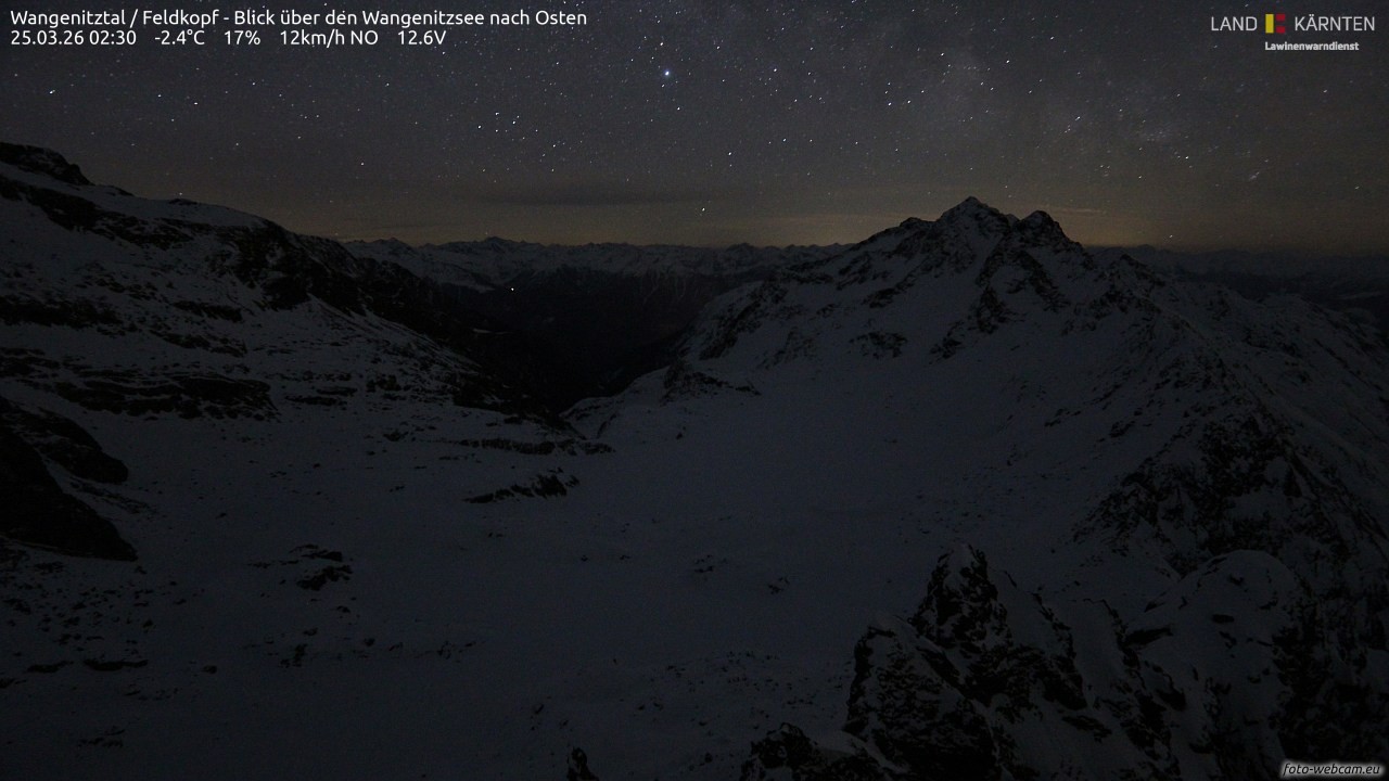 Archiv Foto Webcam Feldkopf - Blick über den Wangenitzsee nach Osten