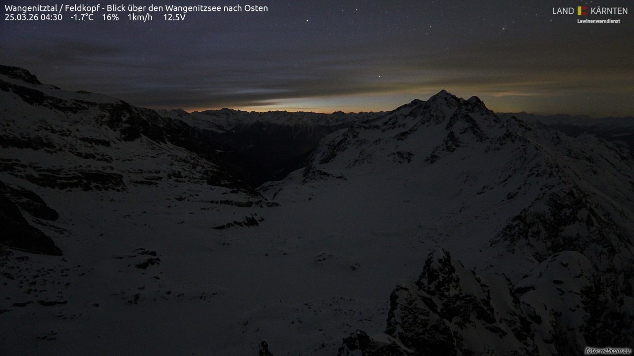 Archiv Foto Webcam Feldkopf - Blick über den Wangenitzsee nach Osten